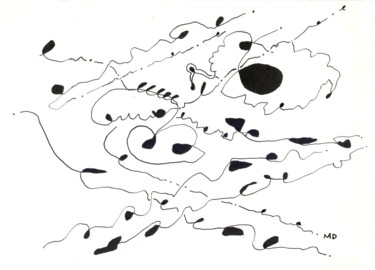 Dessin intitulée "Desenhos caligráfic…" par Mauricio Antonio Veloso Duarte, Œuvre d'art originale, Encre