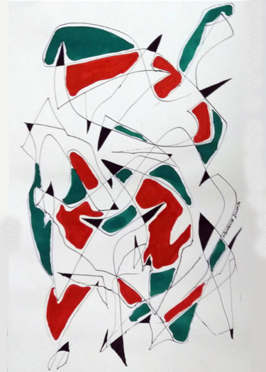 Desenho intitulada "Desafetos" por Mauricio Antonio Veloso Duarte, Obras de arte originais, Tinta