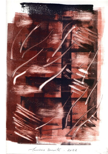 Prenten & gravures getiteld "Descobertas 2" door Mauricio Antonio Veloso Duarte, Origineel Kunstwerk, Monotype