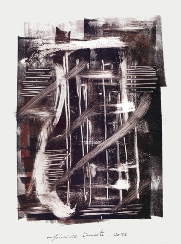Prenten & gravures getiteld "Descobertas 3" door Mauricio Antonio Veloso Duarte, Origineel Kunstwerk, Monotype