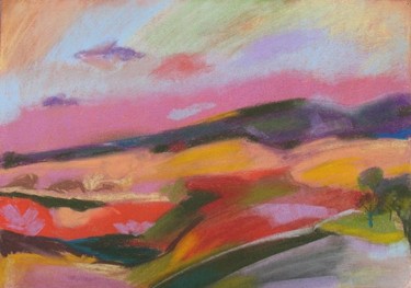 Painting titled "Song of the hills I…" by Ruth Dubayova, Original Artwork