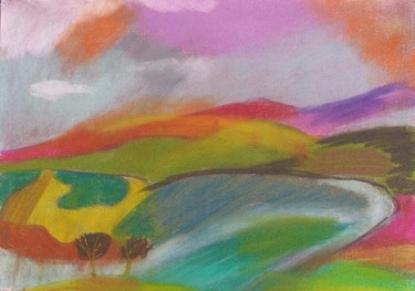 Painting titled "Song of the hills V…" by Ruth Dubayova, Original Artwork