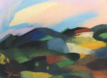 Painting titled "Summer Landscape XX…" by Ruth Dubayova, Original Artwork