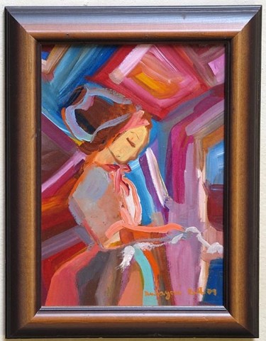 Painting titled "Biased" by Ruth Dubayova, Original Artwork, Oil