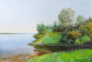 Картина под названием ""Волга в Баскачах"" - Wadim Chugriev, Подлинное произведение искусства, Масло