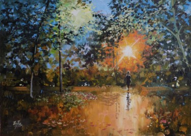 Картина под названием "Way home  Дорога к…" - Wadim Chugriev, Подлинное произведение искусства, Масло