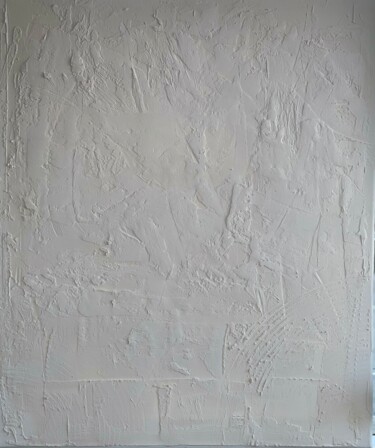 Sculpture titled "Abstrait" by Vanessa Louis-Mondesir, Original Artwork, Plaster Mounted on Wood Stretcher frame