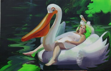 Painting titled "Peace at Last Green" by Patricia Dubois, Original Artwork, Oil