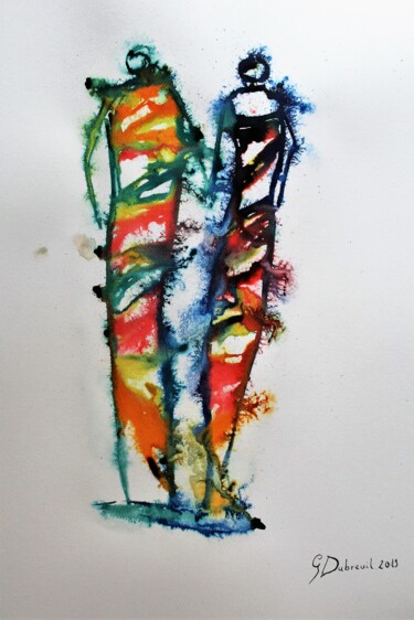 Pintura titulada "SERIE- MUNDO MEJOR" por Dubreuil Gérard, Obra de arte original, Tinta