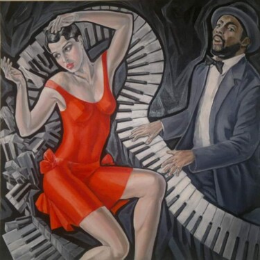 Peinture intitulée "Muse" par Valentyna Dubrovska, Œuvre d'art originale, Huile