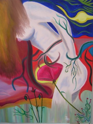 Peinture intitulée "Versl'au-delà" par P'Tit Lout'Che, Œuvre d'art originale