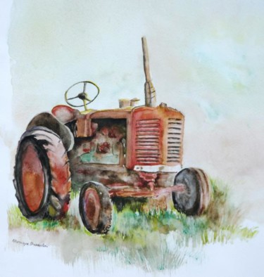 Peinture intitulée "tracteur 1" par Monique Ducarton, Œuvre d'art originale