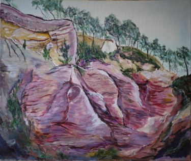 Pintura intitulada "Les falaises de Rou…" por Gérard Duchêne, Obras de arte originais, Óleo