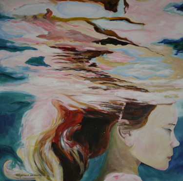 Pittura intitolato "watergame-1.jpg" da Gérard Duchêne, Opera d'arte originale, Acrilico