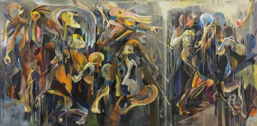 Malarstwo zatytułowany „The expulsion from…” autorstwa Loi Duc (DucloiArt), Oryginalna praca, Olej Zamontowany na Drewniana…