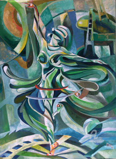 Pintura titulada "Ballet dance" por Loi Duc (DucloiArt), Obra de arte original, Oleo