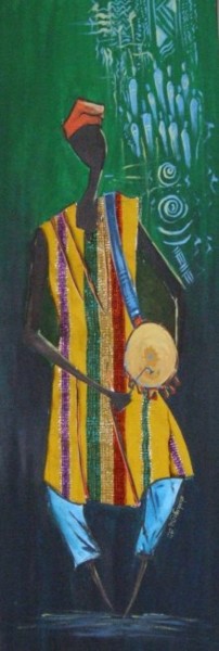 Painting titled "Ayangale shoungobi" by Duduhandsome, Original Artwork, Oil