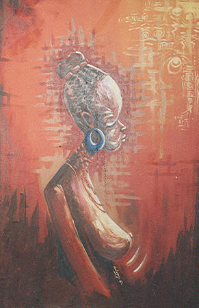 Painting titled "Agbeke" by Duduhandsome, Original Artwork, Oil