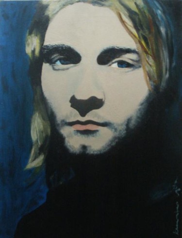 Painting titled "Kurt Cobain" by Maggie, Original Artwork