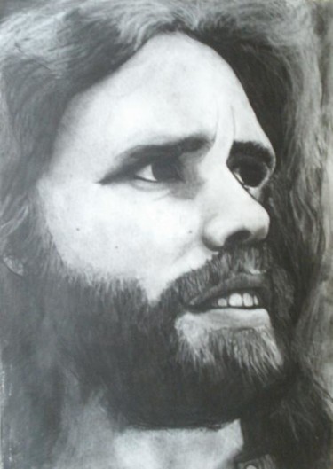 Painting titled "Jim Morrison" by Maggie, Original Artwork