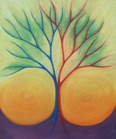 Painting titled "The Tree Of Life" by Maggie, Original Artwork, Oil