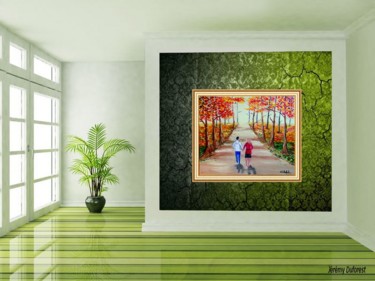 Peinture intitulée "lumières d'automne" par Jeremy Duforest, Œuvre d'art originale, Huile