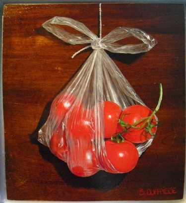 Schilderij getiteld "Sac de Tomates" door Stéphane Dufraisse, Origineel Kunstwerk, Anders