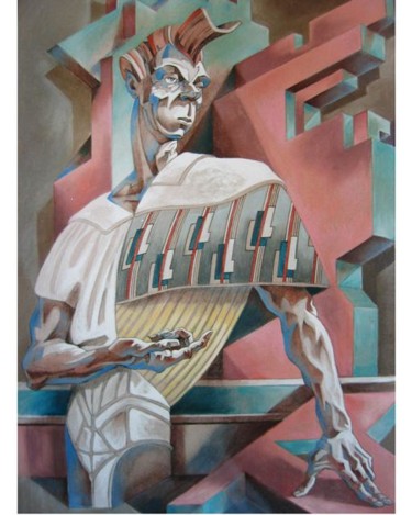 Peinture intitulée "Le tribun" par Daniel Duhamel Arrapel, Œuvre d'art originale, Huile