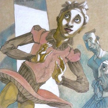 Peinture intitulée "Danse de la girolle" par Daniel Duhamel Arrapel, Œuvre d'art originale, Huile