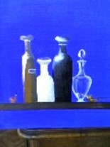 Peinture intitulée "Carafes et pipe" par Simone Duhamel, Œuvre d'art originale