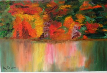 Painting titled "Fall" by Duilio, Original Artwork, Oil