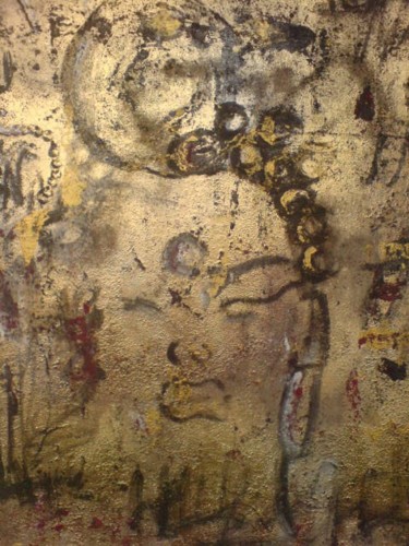 Peinture intitulée "BUDDHA YELLOW GOLD" par Neosculptural, Œuvre d'art originale
