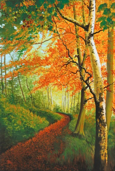 Peinture intitulée "Herbst" par Alois Baumgartner, Œuvre d'art originale, Acrylique
