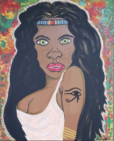 Pintura titulada "SHE" por Le' Andre' Jamol Dukes Le' Andre' Scott, Obra de arte original, Acrílico