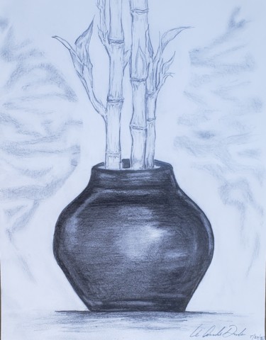Drawing titled "Bamboo Strong" by Le' Andre' Jamol Dukes Le' Andre' Scott, Original Artwork, Pencil