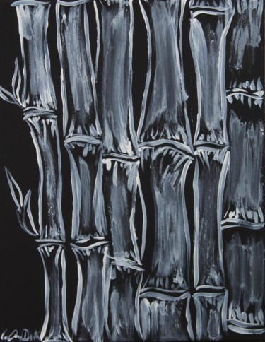Malerei mit dem Titel "Bamboo Strong #2" von Le' Andre' Jamol Dukes Le' Andre' Scott, Original-Kunstwerk, Acryl