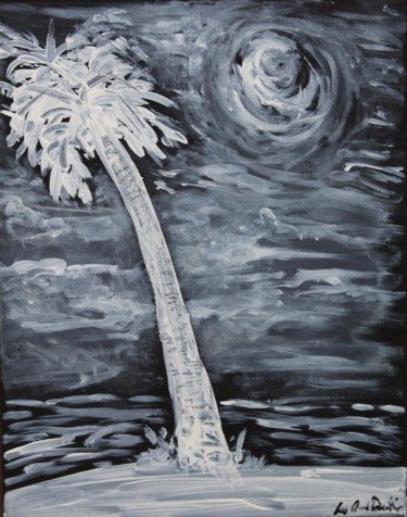 Painting titled "Paradise Night" by Le' Andre' Jamol Dukes Le' Andre' Scott, Original Artwork, Acrylic