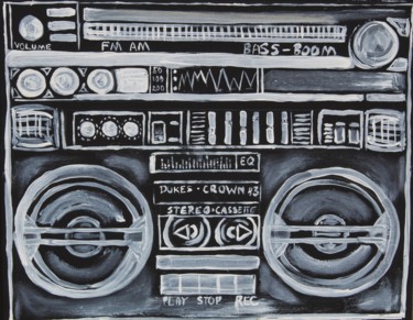 Painting titled "My Radio" by Le' Andre' Jamol Dukes Le' Andre' Scott, Original Artwork, Acrylic