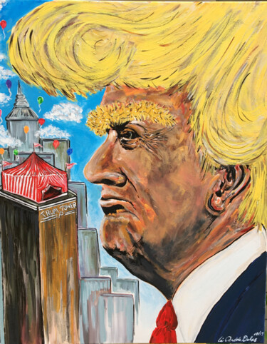 Painting titled "TRUMP TOWER" by Le' Andre' Jamol Dukes Le' Andre' Scott, Original Artwork, Acrylic
