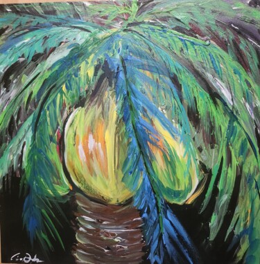 Painting titled "PALM IN COLOR" by Le' Andre' Jamol Dukes Le' Andre' Scott, Original Artwork, Acrylic