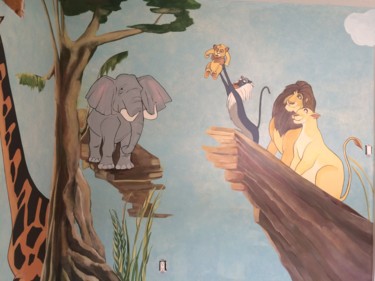 绘画 标题为“Mural- baby room” 由Irena Dukule, 原创艺术品