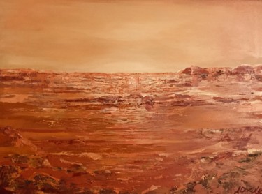 Painting titled "Avenda , Sunset" by Irena Dukule, Original Artwork, Oil