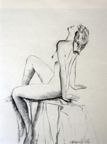 Peinture intitulée "sketch" par Irena Dukule, Œuvre d'art originale, Huile