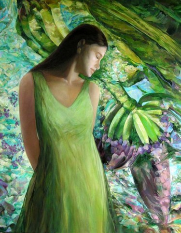 Painting titled "Paradise Morning" by Irena Dukule, Original Artwork