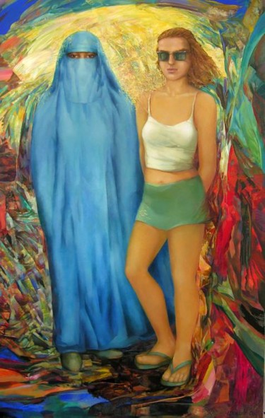 Painting titled "Torontonians" by Irena Dukule, Original Artwork