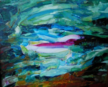 Painting titled "Lake Huron" by Irena Dukule, Original Artwork