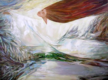 Картина под названием "Flight" - Irena Dukule, Подлинное произведение искусства
