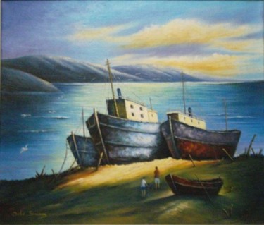 Pintura intitulada "Pescaria" por Dulce Atelier, Obras de arte originais