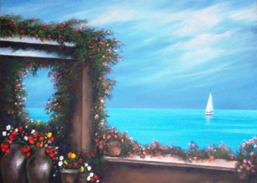 Pintura intitulada "Mar dosEncantos" por Dulce Atelier, Obras de arte originais