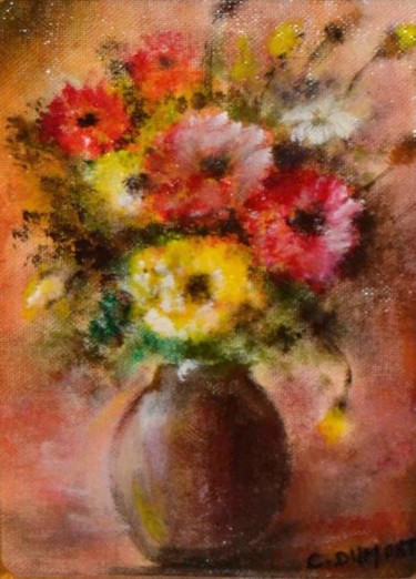 Peinture intitulée "Si quelques fleurs.…" par Dumamar, Œuvre d'art originale